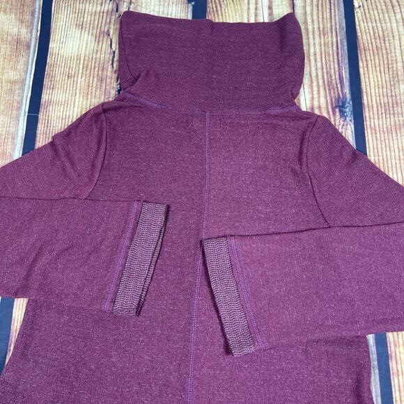 Anthropologie x Maeve Sweater Women's Medium Burgundy Cowl Neck Pullover Tunic - Picture 8 of 12